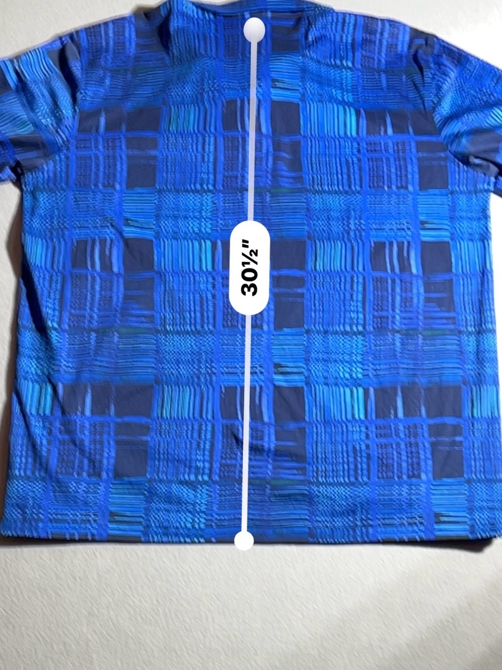 Bugatchi Blue Grid-Pattern Polo - Picture 6 of 6